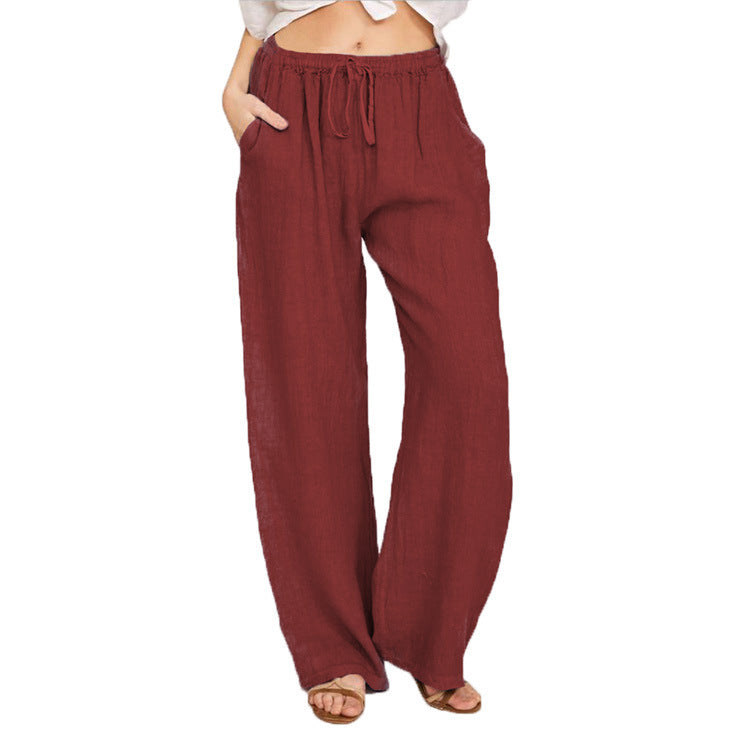 2023 Women's Plus Size Loose Cotton-Linen Pants