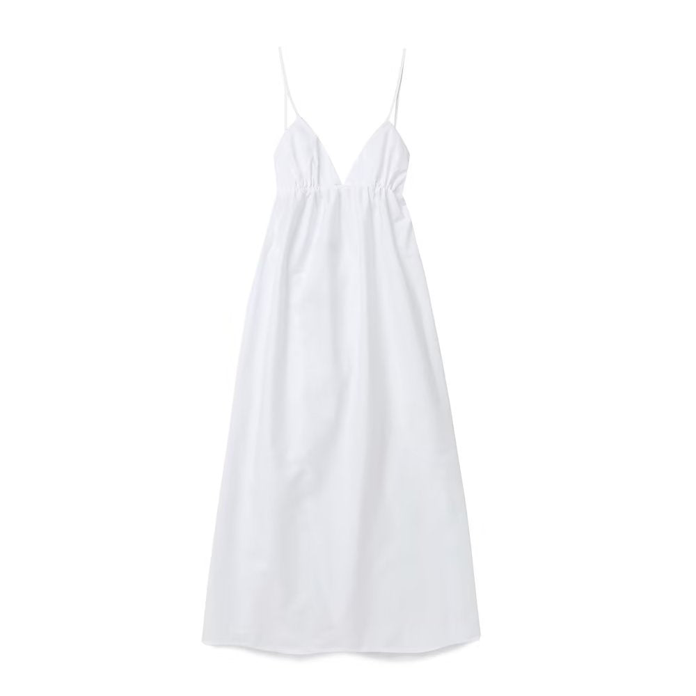 Summer Women's Casual V-Neck Backless Dress