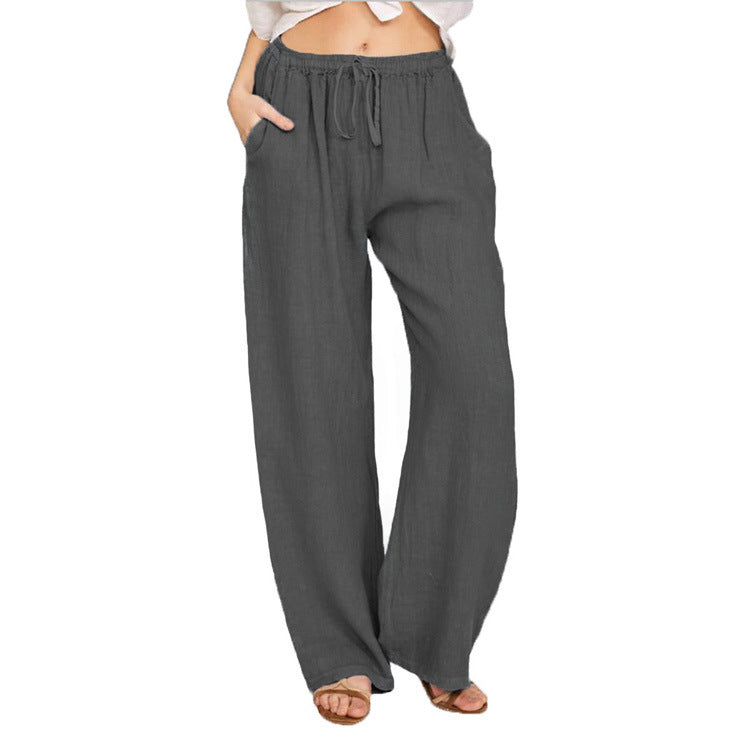 2023 Women's Plus Size Loose Cotton-Linen Pants