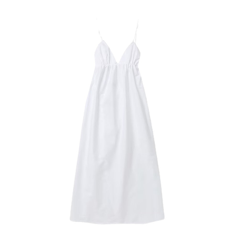 Summer Women's Casual V-Neck Backless Dress