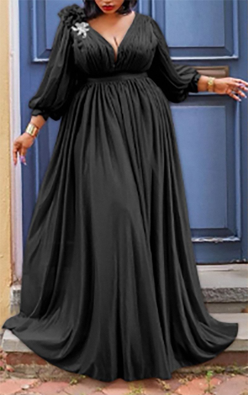 Plus Size Women's Commuter Dress - European & American Style