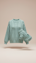 Pale Teal Knit Sweater Pairing