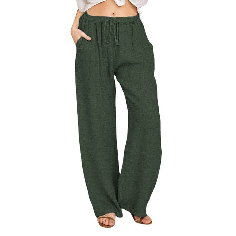 2023 Women's Plus Size Loose Cotton-Linen Pants