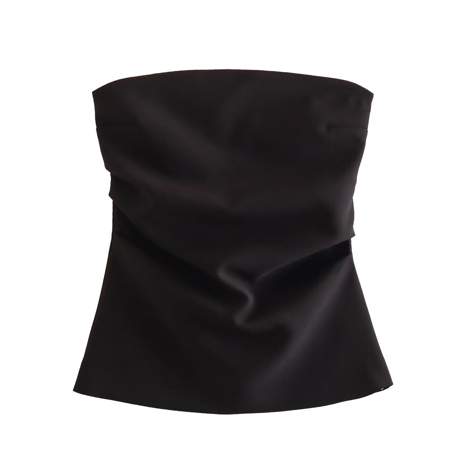 2023 Summer Y2K Strapless Top with Ruffle Design