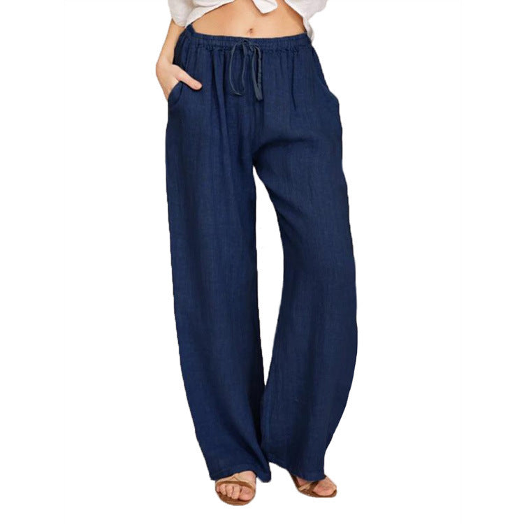 2023 Women's Plus Size Loose Cotton-Linen Pants