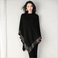 Retro Knitted Shawl and Bat Shirt Jacket for Spring/Fall