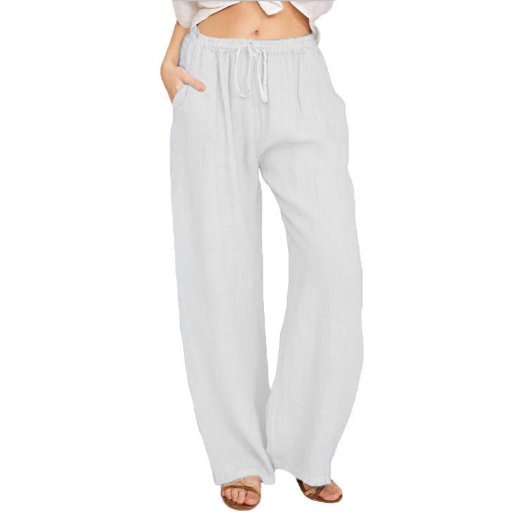 2023 Women's Plus Size Loose Cotton-Linen Pants