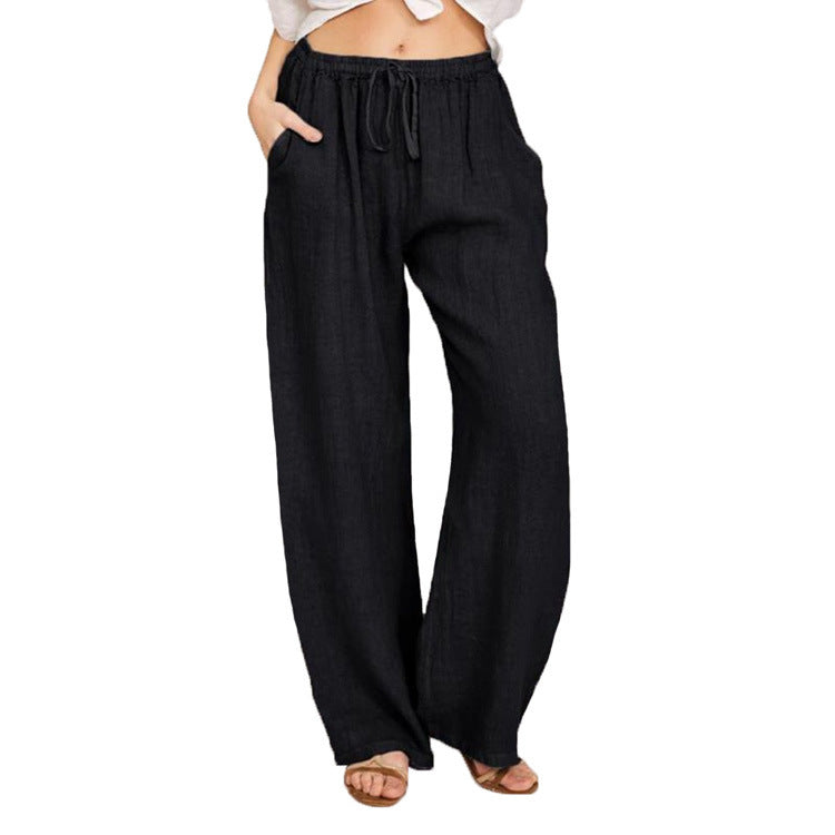 2023 Women's Plus Size Loose Cotton-Linen Pants