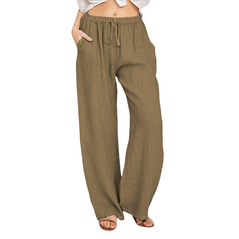 2023 Women's Plus Size Loose Cotton-Linen Pants