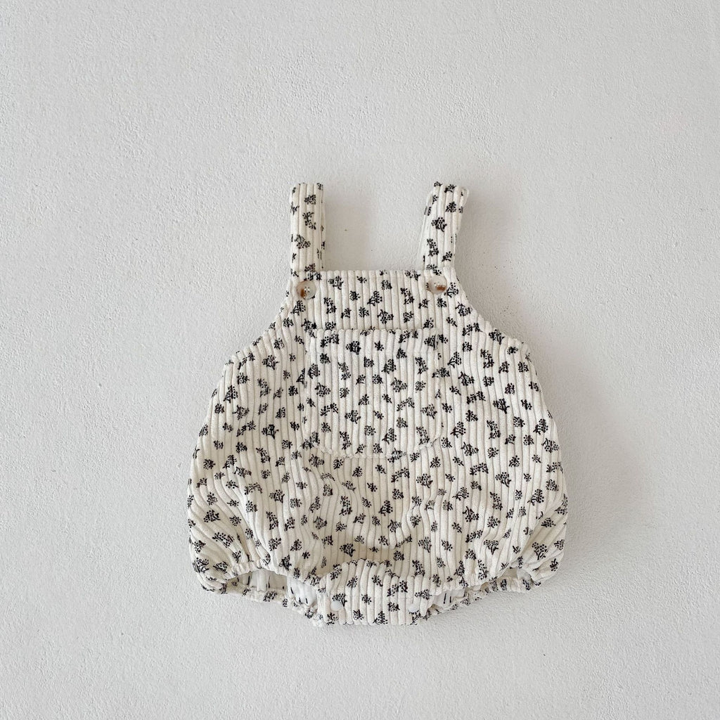 Printed Shoulder Strap Romper for Boys and Girls