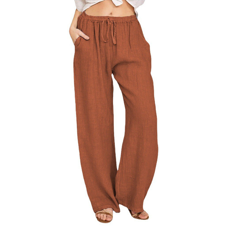 2023 Women's Plus Size Loose Cotton-Linen Pants