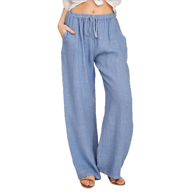 2023 Women's Plus Size Loose Cotton-Linen Pants