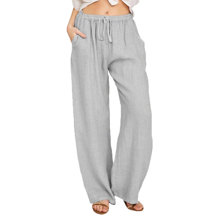 2023 Women's Plus Size Loose Cotton-Linen Pants