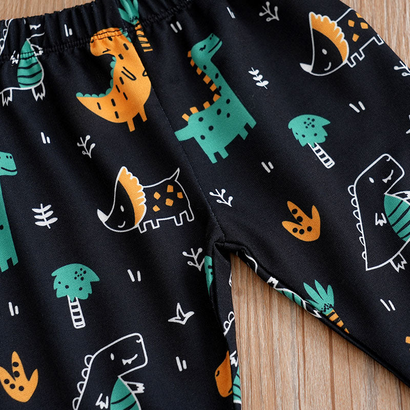 "Spring Autumn Baby Dinosaur Jumpsuit for Newborns"